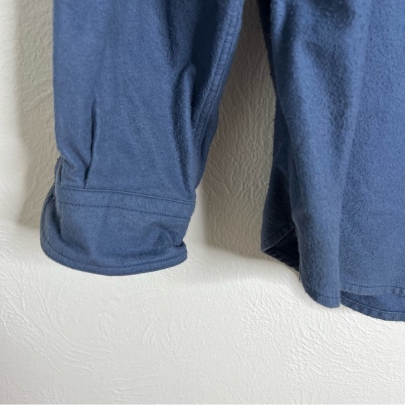 Woolrich Men's Blue Long Sleeve Button-Down Cotton Shirt Size Large - Picture 12 of 12